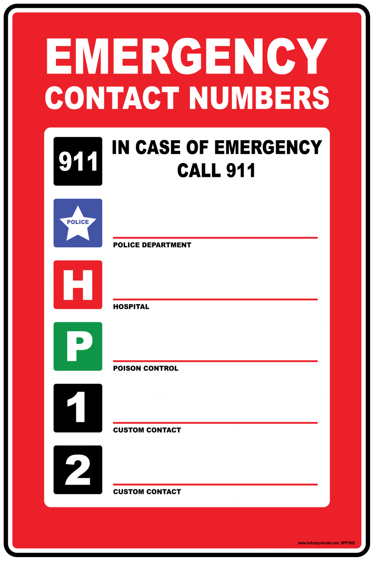 Emergency Phone Number Poster