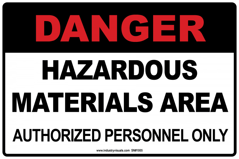 Danger! Hazardous Materials Area – Industry Visuals