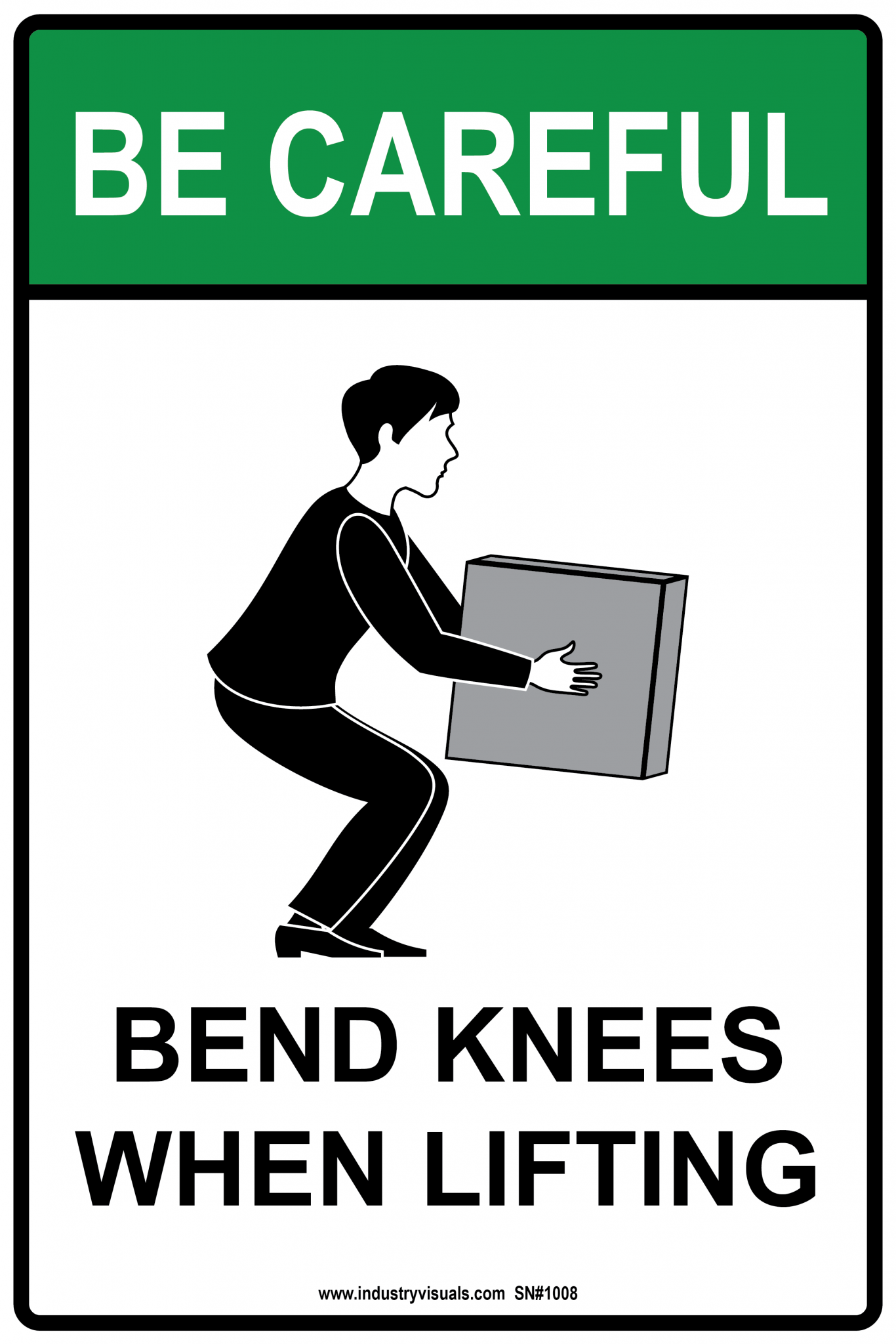 Be Careful Bend Knees When Lifting Industry Visuals